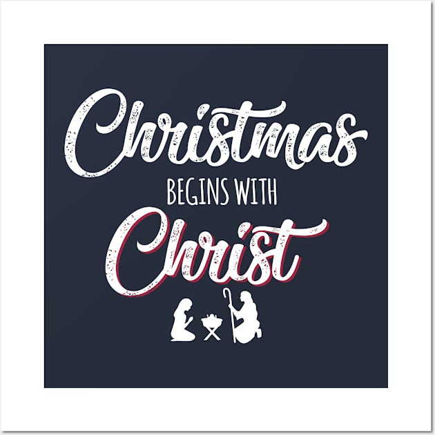 Christmas Begins With Christ Wall Art by artística